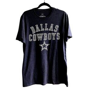 DALLAS COWBOYS AUTHENTIC- MENS BLLUE GRAPHIC CREW NECK SHORT SLEEVE T-SHIRT SZ M